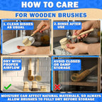 5 Pcs Bamboo Dish Brush Set – Bamboo Dish Scrubber - Image 2