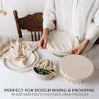 Beautiful Linen Cotton Blend Bowl Covers - Image 3