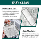 E-far Small Baking Sheet with Wire Rack, Stainless Steel Cookie Sheets Trays & - Image 6