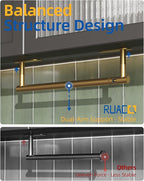 RUACQ Paper Towel Holder Under Cabinet, Wall Mounted or Adhesive Stainless - Image 3