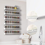 Auledio 2 Pack Spice Rack Organizer, 3 Tier Counter-top Stand or Wall Mounted - Image 8