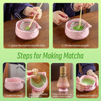 TEANAGOO 7-PCS Pink Matcha Whisk Set - Image 5