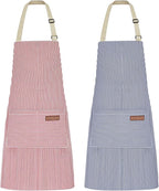 2Pack Adjustable Kitchen Apron for Women Men by ZAIORD