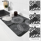 LuxStep Dish Drying Mat Super Absorbent Kitchen Counter Mat Rubber Backing - Image 4