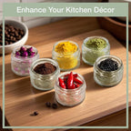 4 oz Mini Glass Jars with Airtight Bamboo Lids 12 pack, Decorative Small Food - Image 5