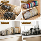 2PACK Expandable Pots and Pans Organizer Under Cabinet - Image 4