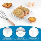 Herogo Baking Sheet with Wire Rack Set, 9.2'' x 7'' x 1'' Stainless Steel - Image 4