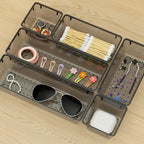 WOWBOX 6 Pack Clear Drawer Organizer Set, Acrylic Drawer Storage Trays - Image 7