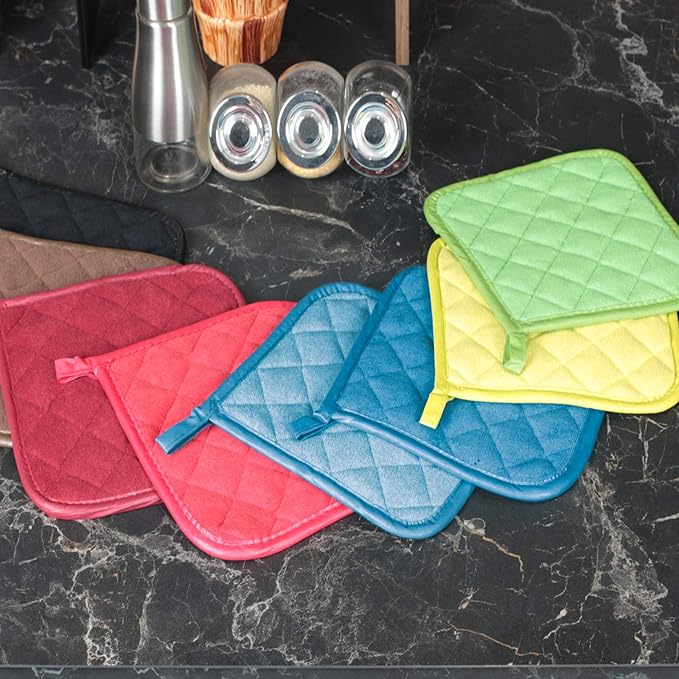 Joyhalo 4 Pack Pot Holders for Kitchen, Cotton Oven Holder - Image 6