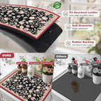 LOKHOM Floral Dish Drying Mat, Cuttable Hide Stain Drying Mat - Image 6