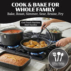 Granitestone Ceraluxe 20 Pc Ceramic Cookware Set Nonstick, Complete Pots and - Image 5
