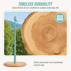 Wooden Paper Towel Holder countertop, Stylish Bird Shaped, Solid Wood Base&Iron - Image 3
