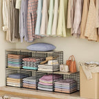 Hencawima 6 Pack Stackable Closet Organizers and Storage Basket, Closet Shelves - Image 5