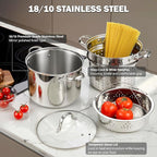 Cooks Standard Pasta Pot with Strainer Basket, 18/10 Stainless Steel 8 Quarts - Image 3
