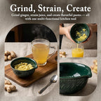 Ceramic Grater Bowl with Herb Stripper & Cleaning Brush, 3-in-1 Kitchen Tool - Image 2