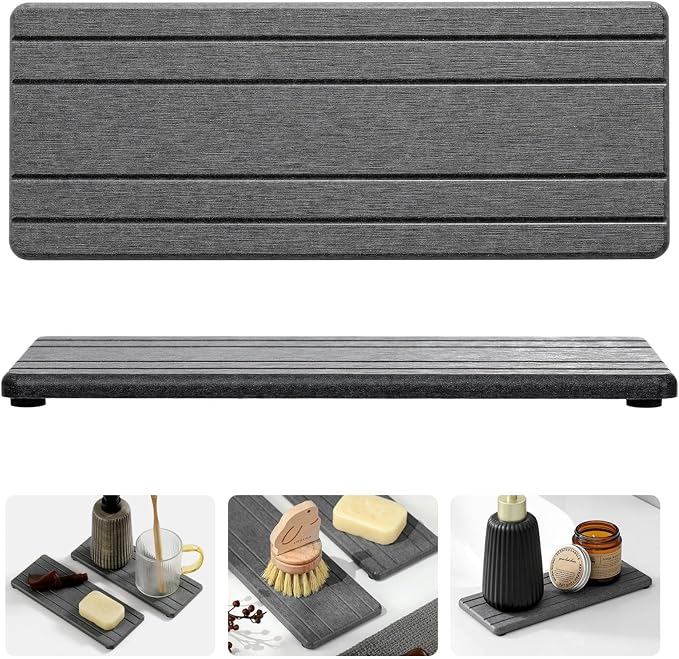 Razborci 2PCS Diatomite Quick Stone Drying Tray Mat by Razborci