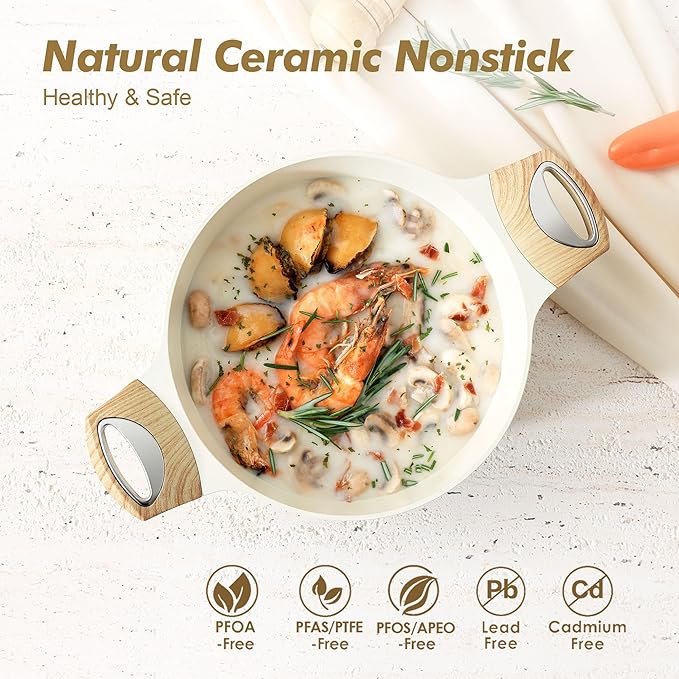 SENSARTE Ceramic Nonstick Stock Pot - Image 3