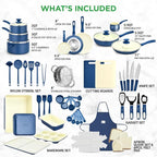 Nutrichef 54 Piece Professional Grade Complete Home Kitchen Cookware Set - Image 2