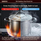 GEDO Food-Grade 304 Stainless Steel Stock Pot, Thickened Cooking Pot - Image 6