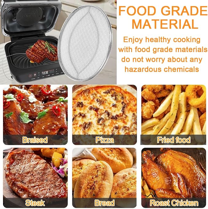 Splatter Shield for Ninja FG551 Foodi Smart XL Grill, Replacement Stainless - Image 6