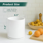 D'vine Dev 360° Rotating Utensil Holder – 7.2" Kitchen Utensil Crock - Image 2