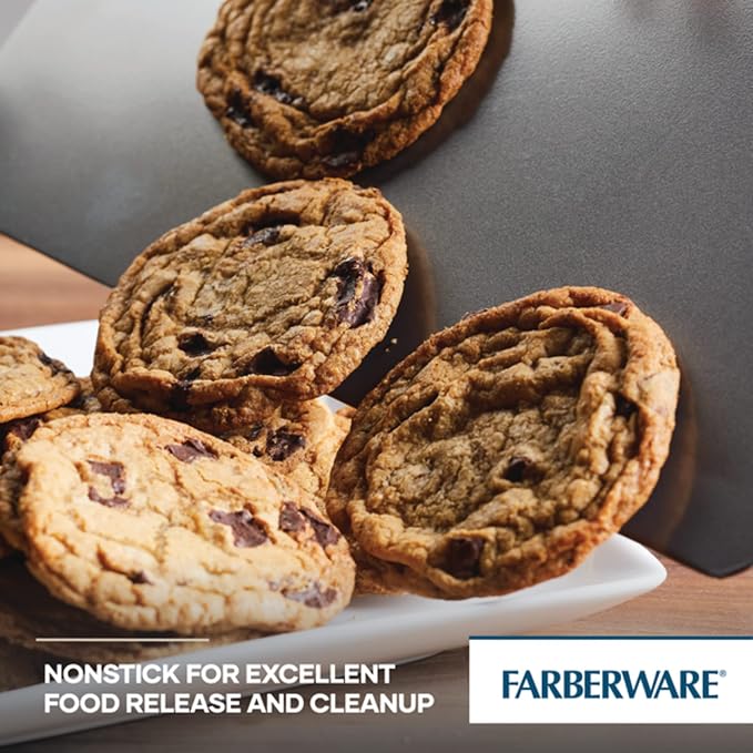 Farberware GoldenBake Nonstick Baking Sheet and Pizza Crisper Pan Set, 2 Piece - Image 4