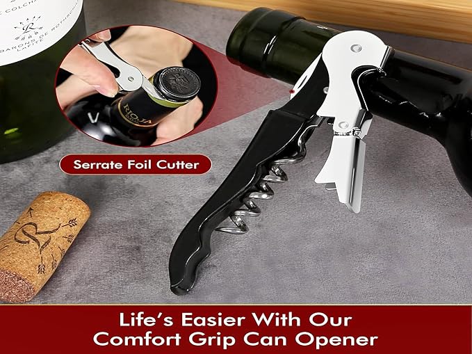 Professional Waiter Corkscrew Wine Openers Set, Heavy Duty Stainless Steel - Image 5