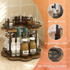 2 Tier Lazy Susan Organizer, 2-Tier Spinning Spice Rack - Image 5
