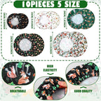 Patelai 10 Pcs Bowl Covers Reusable in 5 Size Stretch Cloth Fabric Elastic Food - Image 3