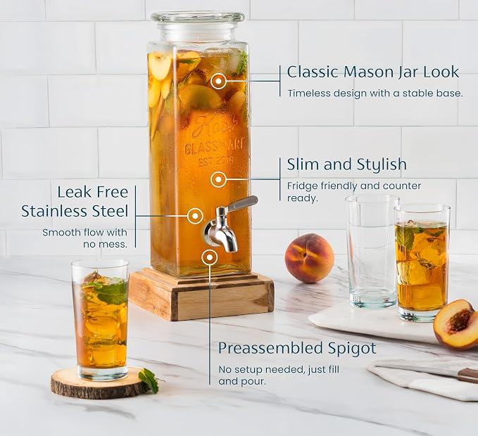 Kook Glass Drink Dispenser, - Image 5