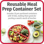 GoodCook Meal Prep Containers Set Microwave & Dishwasher-Safe Round Food - Image 3