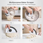 5-in-1 Dough Scraper & Flexible Bowl Scraper by Nextrend, Bread Scraper - Image 2