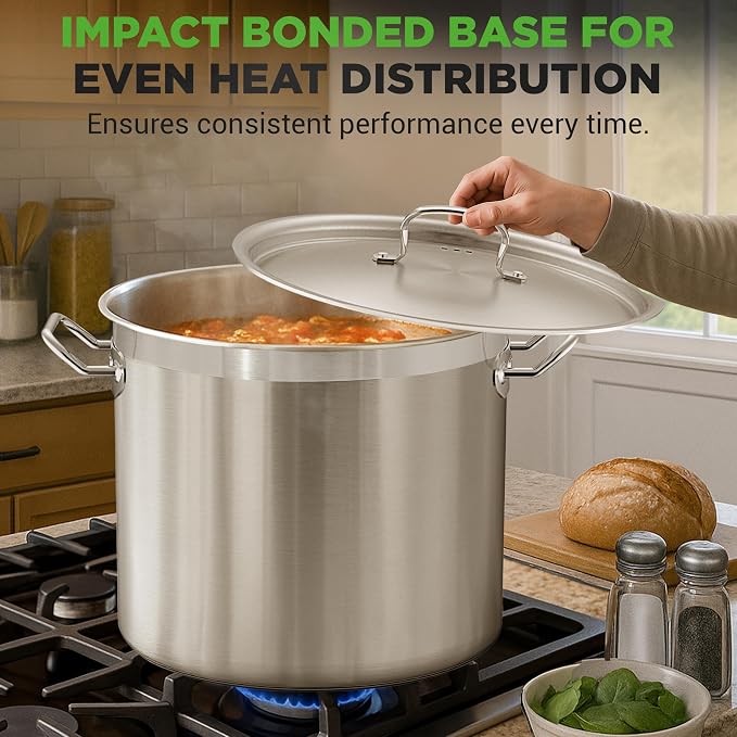 Nutrichef Stainless Steel Cookware Stockpot, 40 Quart Heavy Duty Induction Soup - Image 6