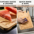 Set of 3 Bamboo Cutting Boards for Kitchen - Image 6