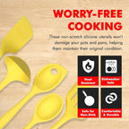 Chef Craft Premium Silicone Kitchen Tool and Utensil Set, 5 Piece - Image 3