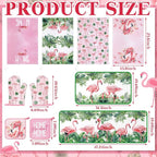 Fourluoo 10 Pcs Flamingo Kitchen Dish Towels Rugs Oven Mitts and Pot Holders - Image 3
