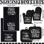 Sratte 6 Pcs Kitchen Decor Accessories Set Farmhouse Towels Pot Holders Oven - Image 3