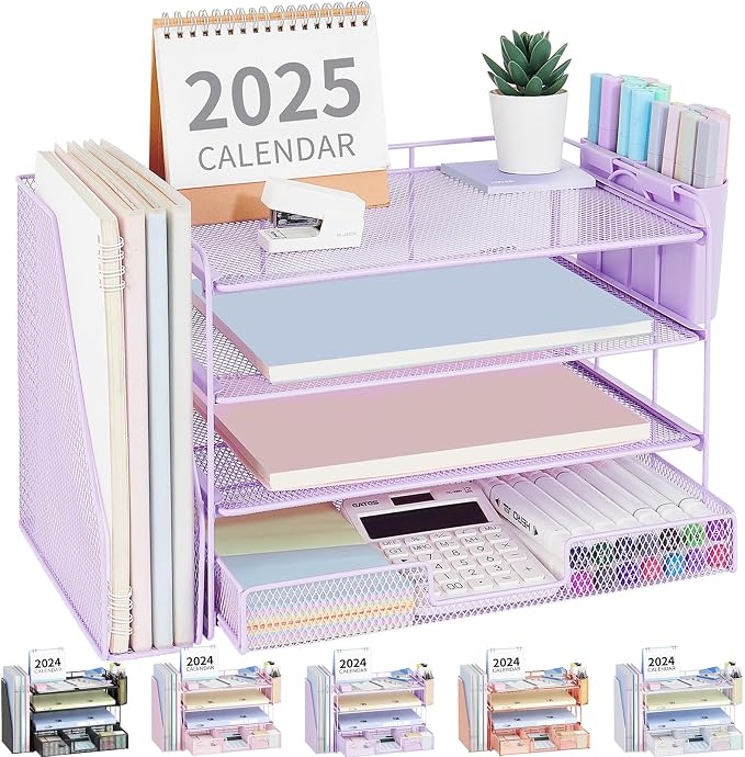 OPNICE Desk Organizer, 4-Tier Desktop File Organizer by OPNICE