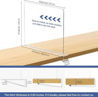 6 Pack 12 Inches Clear Shelf Dividers - Image 2