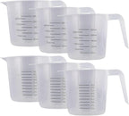 U.S. Kitchen Supply Plastic Measuring Cups - 8 oz Liquid Measuring Cup Set of 6 by USKitchenSupply