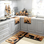 Fourluoo 10 Pcs Farmhouse Kitchen Decor Set 4 Brown Bear Kitchen Towels 2 - Image 7