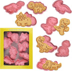 Dinosaur Cookie Cutters With Plunger Stampers Set, 8 Piece 3D Dinosaur - Image 8