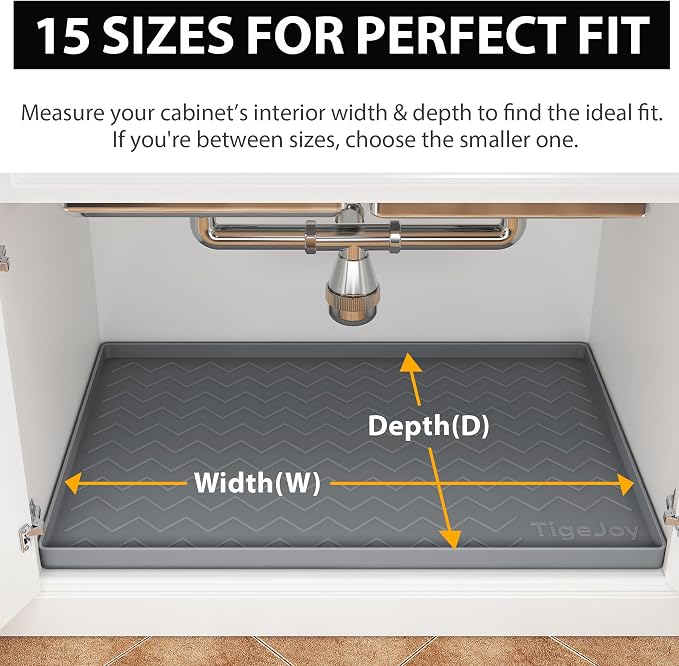 TigeJoy 34" x 22" Under Sink Mats - Image 2
