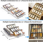 MIUKAA Clear Acrylic Spice Drawer Organizer, 4 Tier- 1 Set Seasoning Jars - Image 3