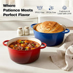 6 Quart Dutch Oven Pot with Lid, Non Stick Enameled Cast Iron Dutch Oven - Image 2