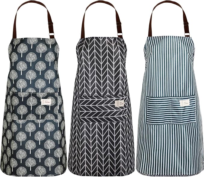 SATINIOR 3 Pieces Waterproof Bib Apron by SATINIOR