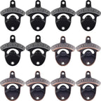 12 Packs Antique Copper Wall Mount Bottle Opener Bulk, Old Fashioned Beer Top by Wallmountedbottleopener