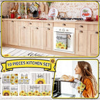 Fourluoo 10 Pcs Farmhouse Sunflower Kitchen Decor Set Sunflower Kitchen Towels - Image 2