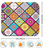 Boho Drying Mat 16" X 18" Abstract Plaid Kitchen Counter Stone Large Dish - Image 5