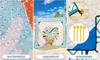 HIHOHO Beach Blanket Waterproof Sandproof Extra Large Beach Mat 79" X - Image 5